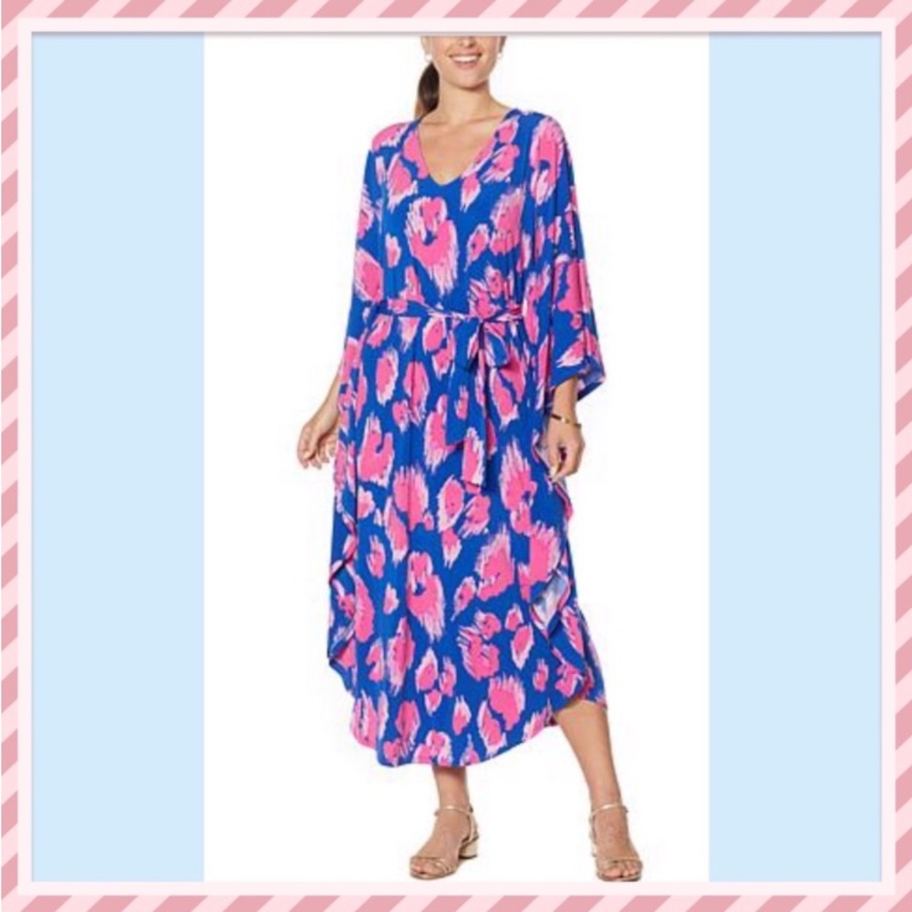 Iman belted batwing caftan dress. Size M.